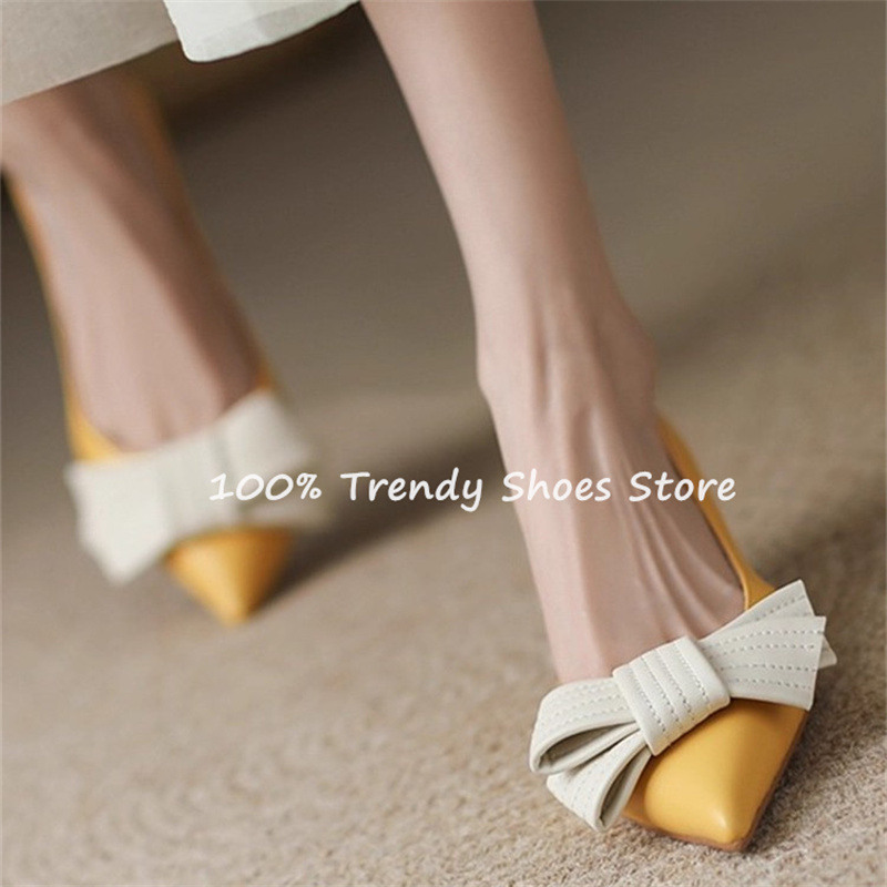 Women'S Shoes - 나비 매듭 장식 여성 슬립온 펌프스