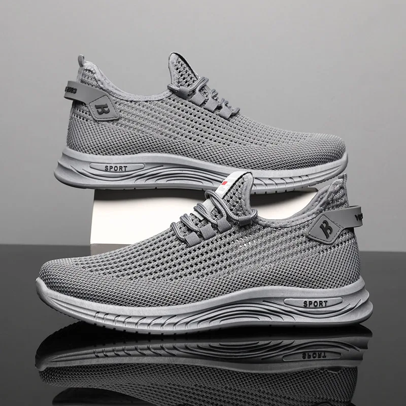 남성용 메시 니트 소재 러닝 스니커즈, 가볍고 통기성이 - Shock Absorbing Gym Trainers 리뷰 및 가격
