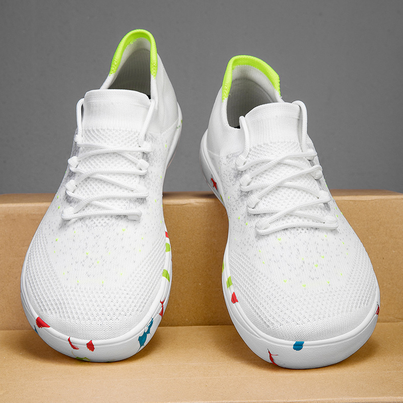 새로운 남성 캐주얼 신발 통기성 니트 스포츠 신발 야외 - Knit Fabric Lace Up Sneakers 리뷰 및 가격