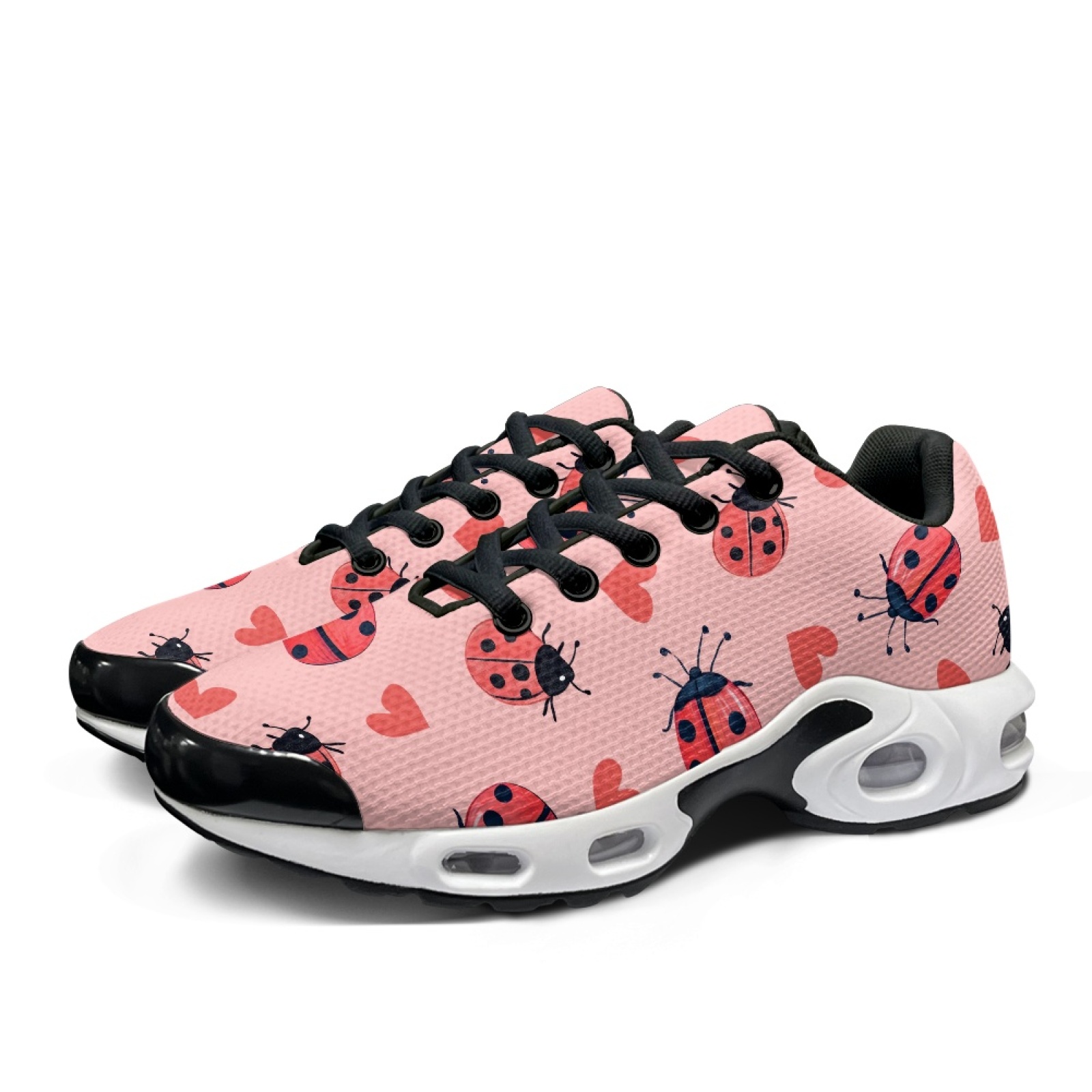 PENSTROLL Ladybug 하트 패션 테니스 스니 - Knit Fabric Lace Up Sneakers 리뷰 및 가격