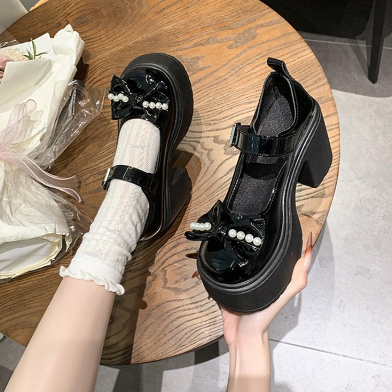 2026 로리타 슈즈 블랙 슈퍼 하이힐 메리 제인 슈즈 - Heels 리뷰 및 가격