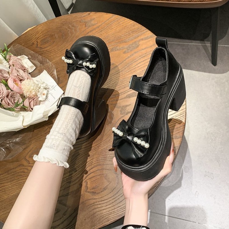2026 로리타 슈즈 블랙 슈퍼 하이힐 메리 제인 슈즈 - Heels 리뷰 및 가격