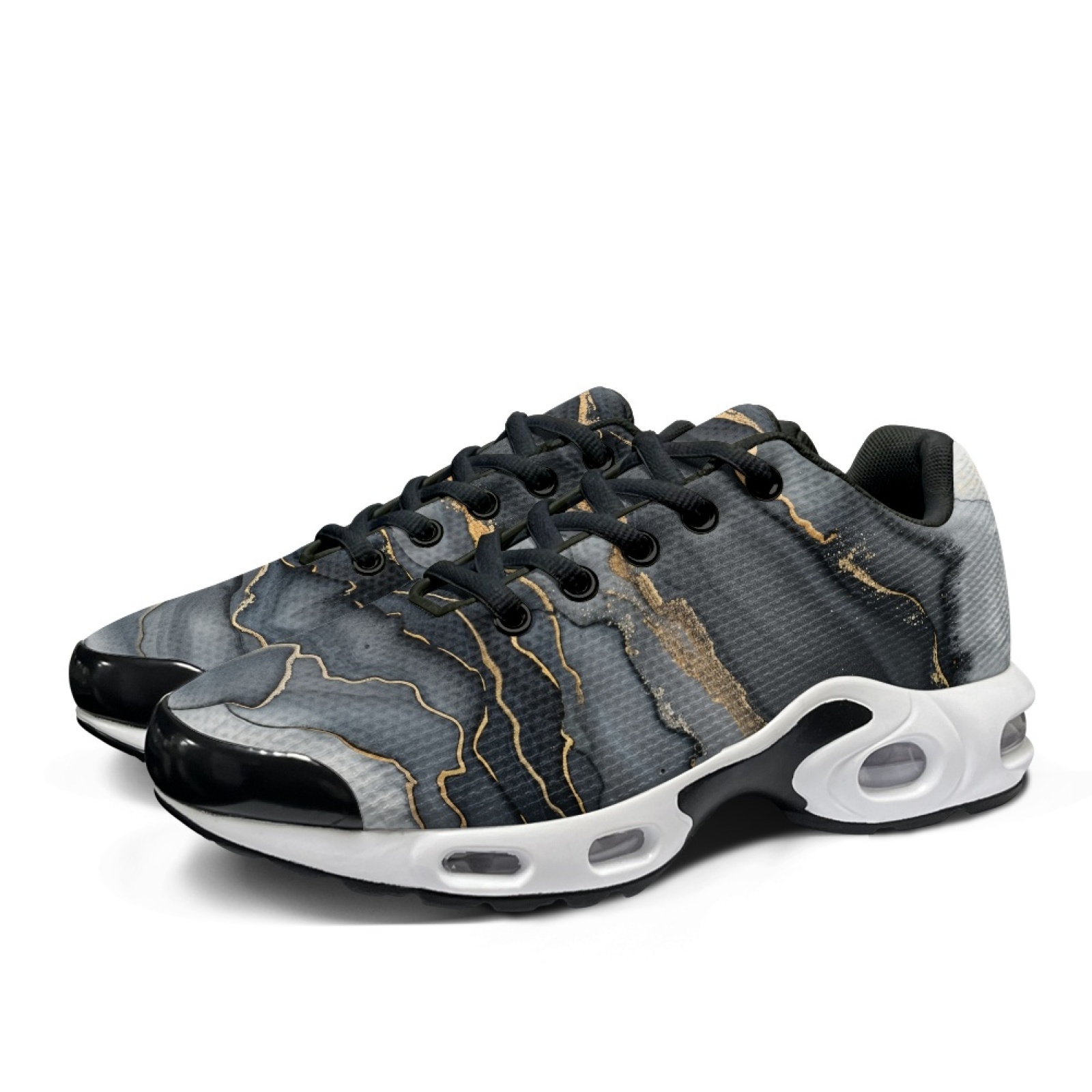 펜스트롤 블랙 골드 마블 에어 쿠션 워킹 스니커즈, 남 - Air Cushion Jogger Shoes Men 리뷰 및 가격