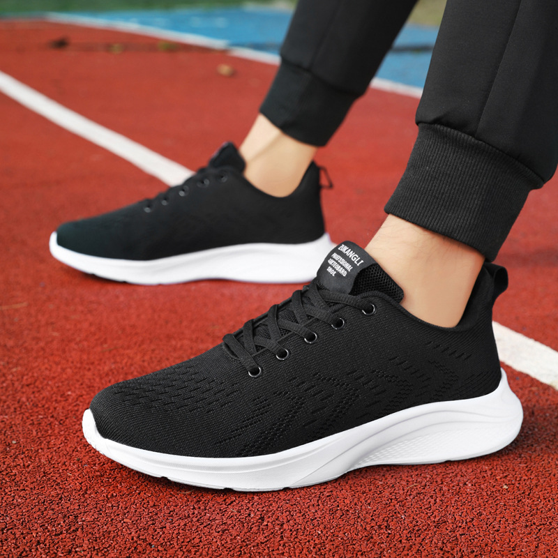 남성용 새 신발 운동화 봄 여름 통기성 니트 캐주얼 스 - Knit Fabric Lace Up Sneakers 리뷰 및 가격