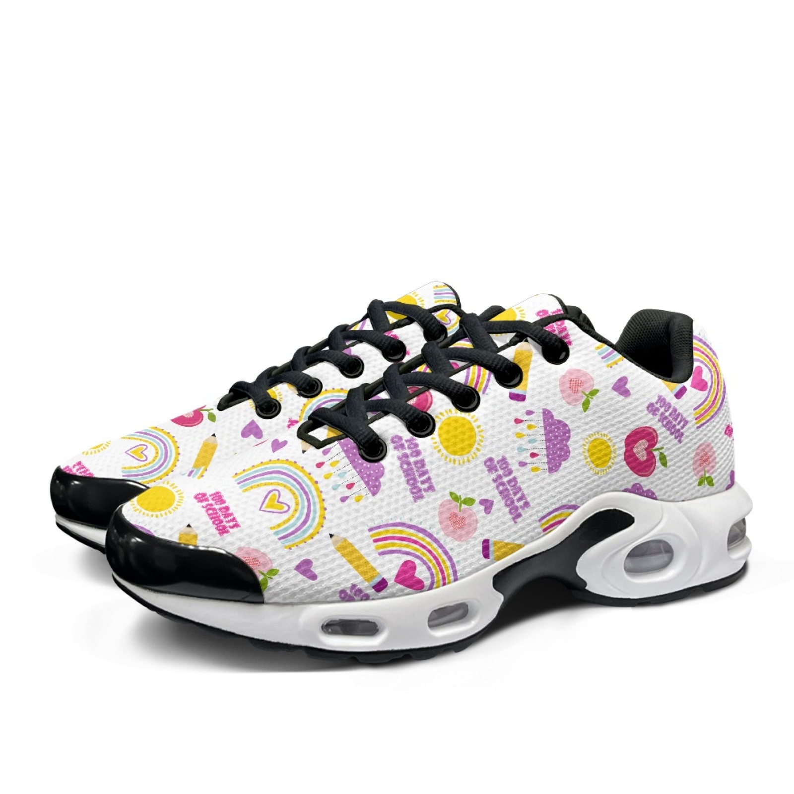 PENSTROLL 레인보우 스쿨 워킹 슈즈 니트 메쉬  - Knit Fabric Lace Up Sneakers 리뷰 및 가격
