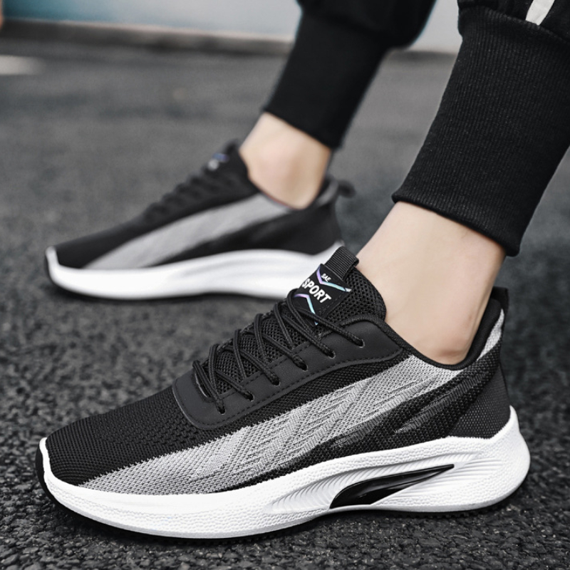 디자이너 러닝화 남성 통기성 니트 남성 트레이너 스포츠 - Knit Fabric Lace Up Sneakers 리뷰 및 가격